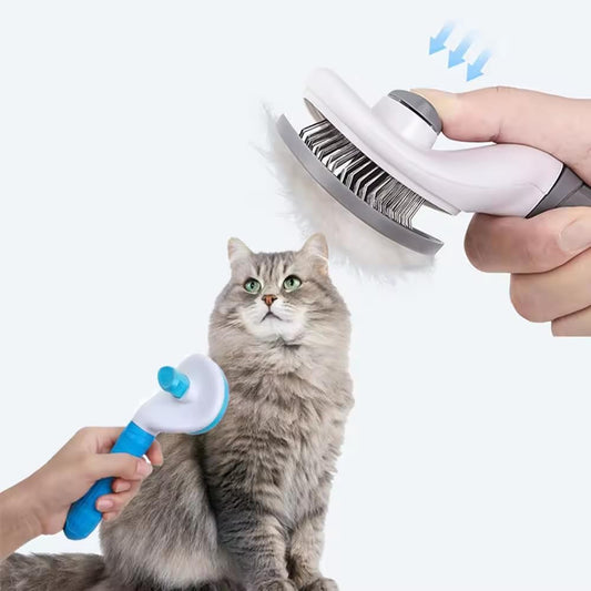 SIZAH Dog and Cat Grooming Brush - Gentle, Effective Pet Grooming for a Clean Home