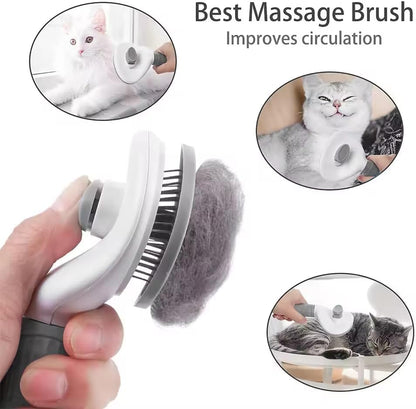 SIZAH Dog and Cat Grooming Brush - Gentle, Effective Pet Grooming for a Clean Home