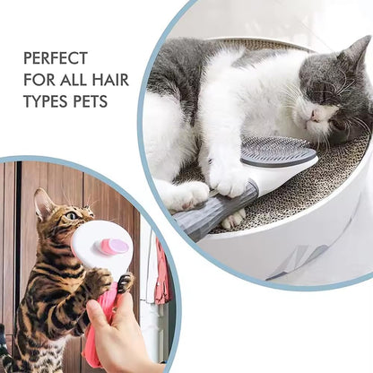 SIZAH Dog and Cat Grooming Brush - Gentle, Effective Pet Grooming for a Clean Home