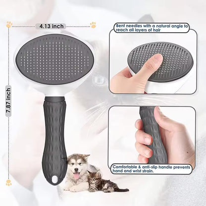 SIZAH Dog and Cat Grooming Brush - Gentle, Effective Pet Grooming for a Clean Home