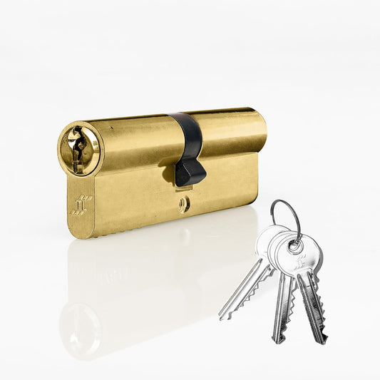 SIZAH Euro Cylinder Door Lock Barrel Brass