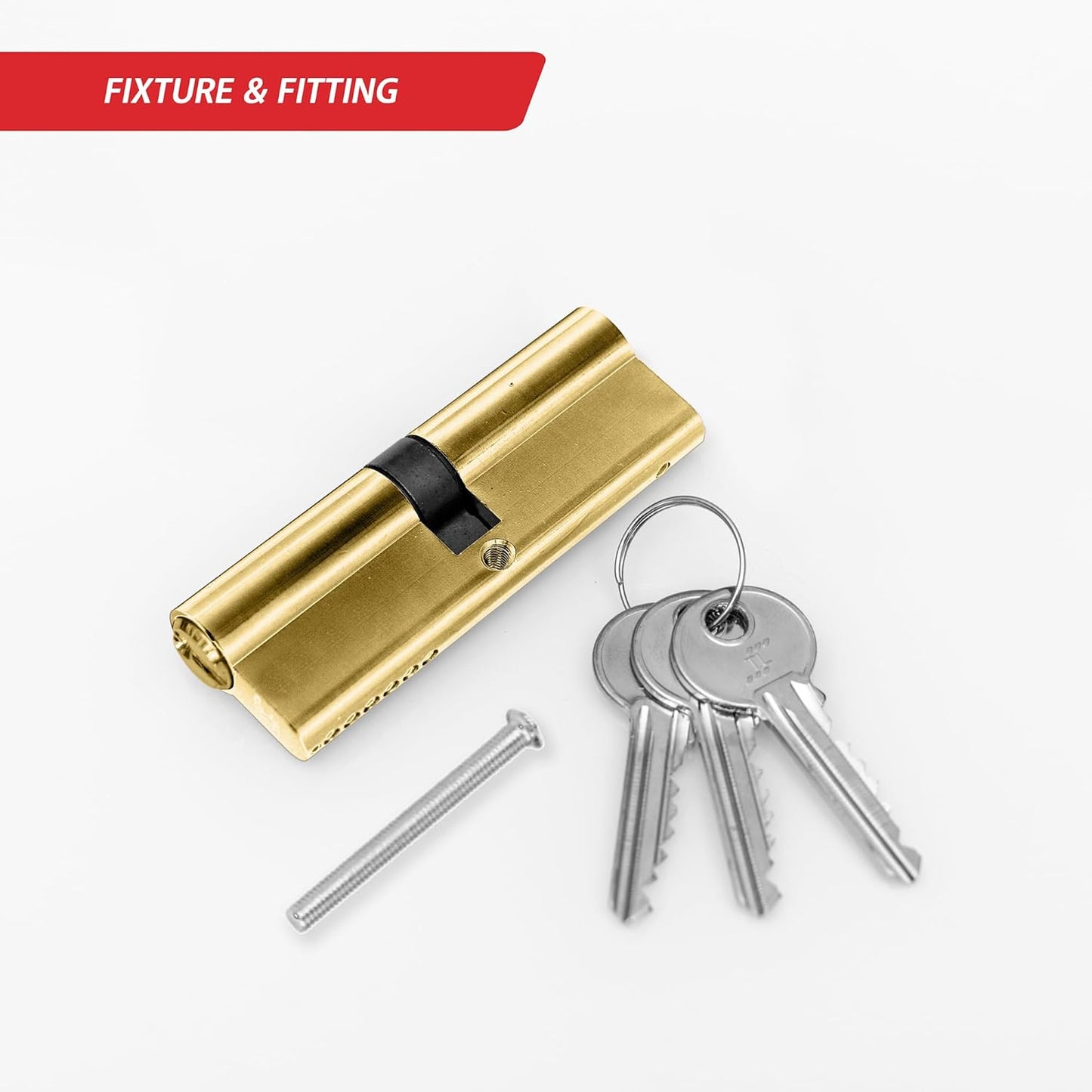 SIZAH Euro Cylinder Door Lock Barrel Brass