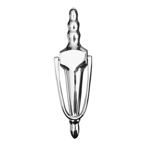 SIZAH Victorian Slimline Door Knocker - Polished Chrome Elegance