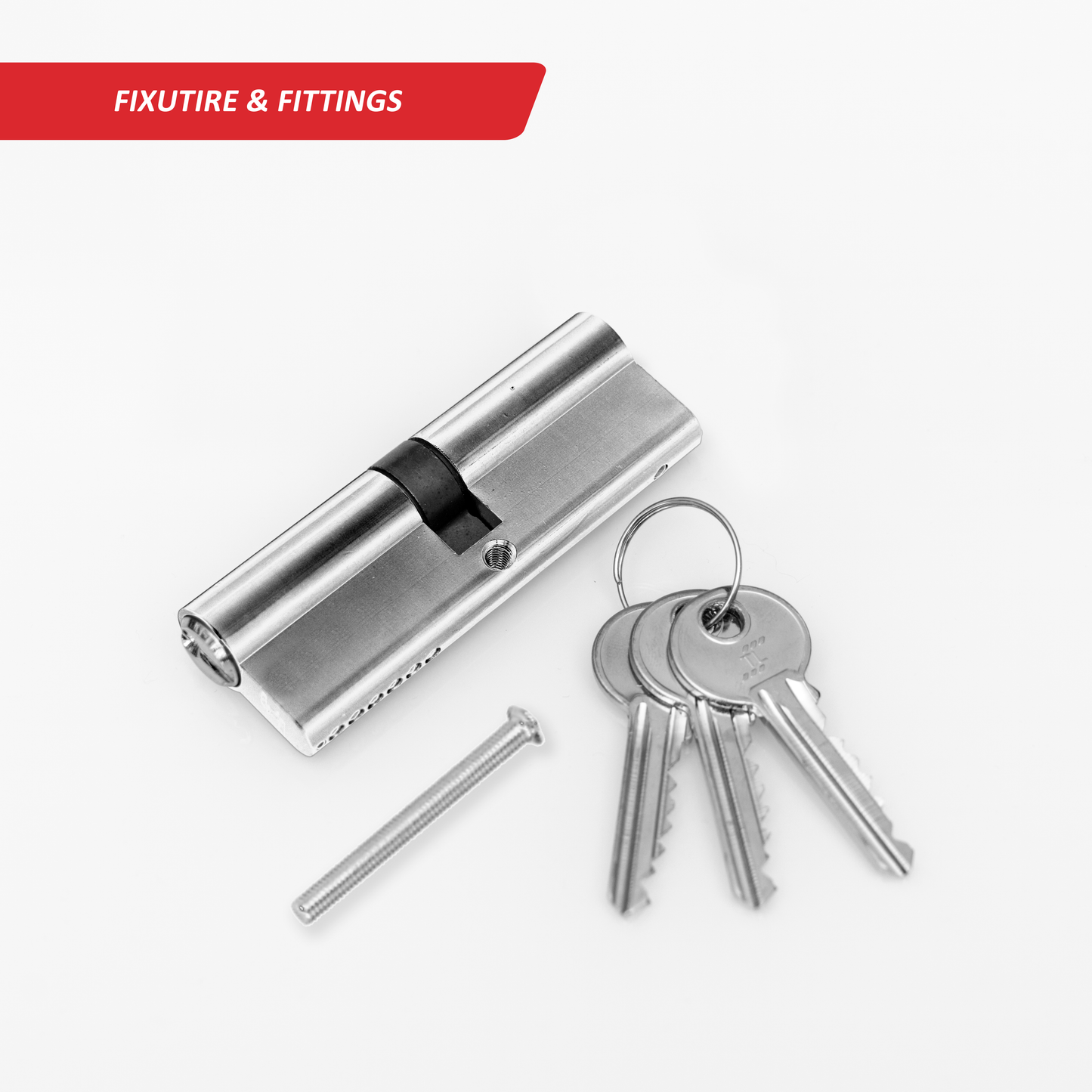 SIZAH Euro Cylinder Door Lock Barrel Polished Chrome