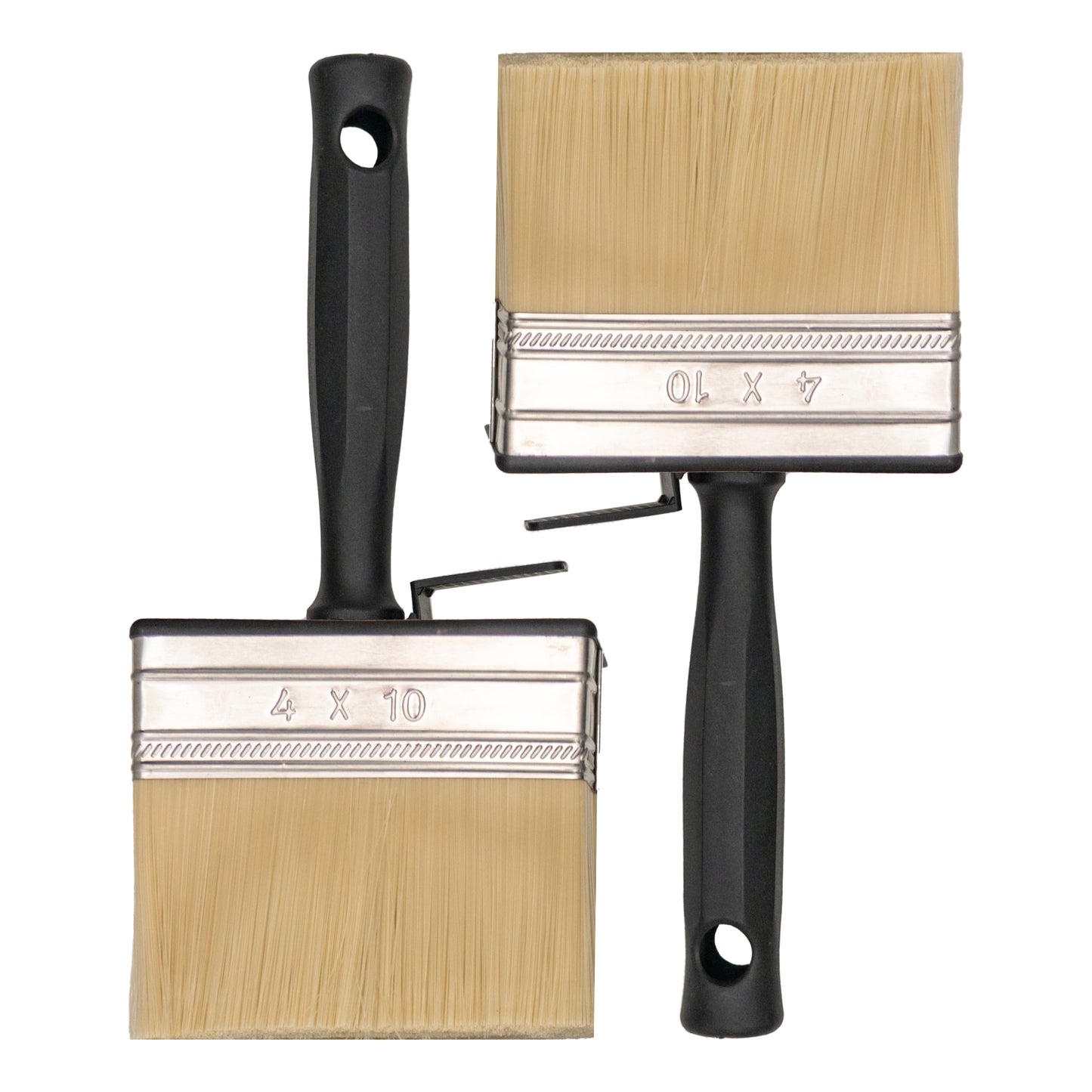 SIZAH Masonry Brush – 13cm x 4cm durable paint brush shown from opposite angles, ideal for painting stone, brick, and masonry surfaces.