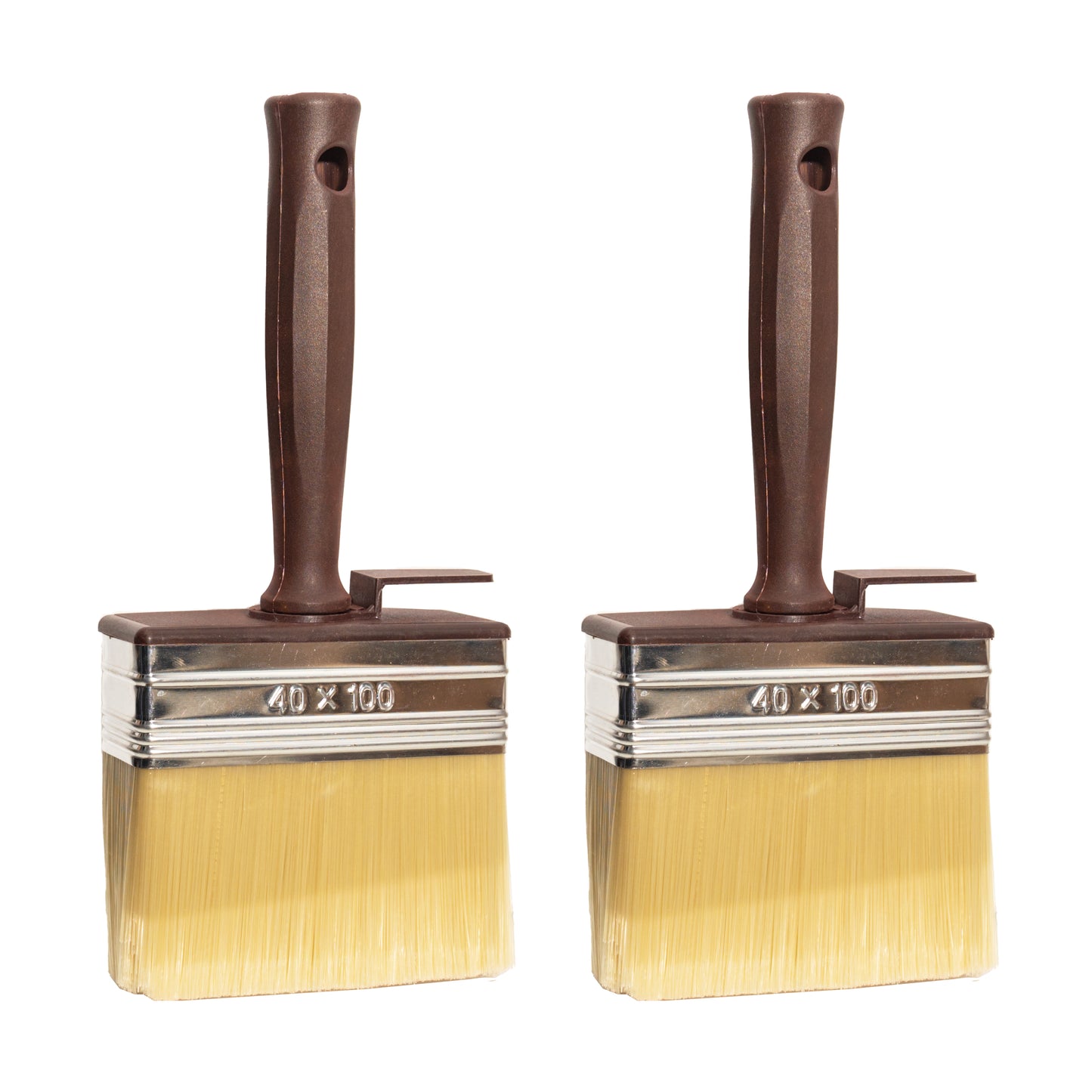 SIZAH Shed & Fence Brushes standing with bristles facing down, showing the ergonomic handle and durable bristles for professional painting results